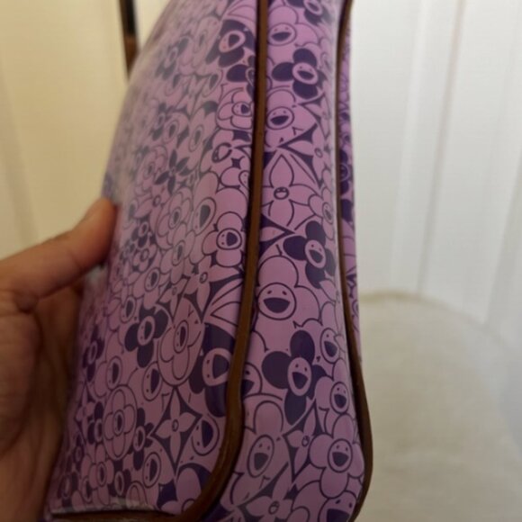 2010-Louis Vuitton Violet Beach Cosmic Blossom Pochette Patent Leather - Picture 7 of 11